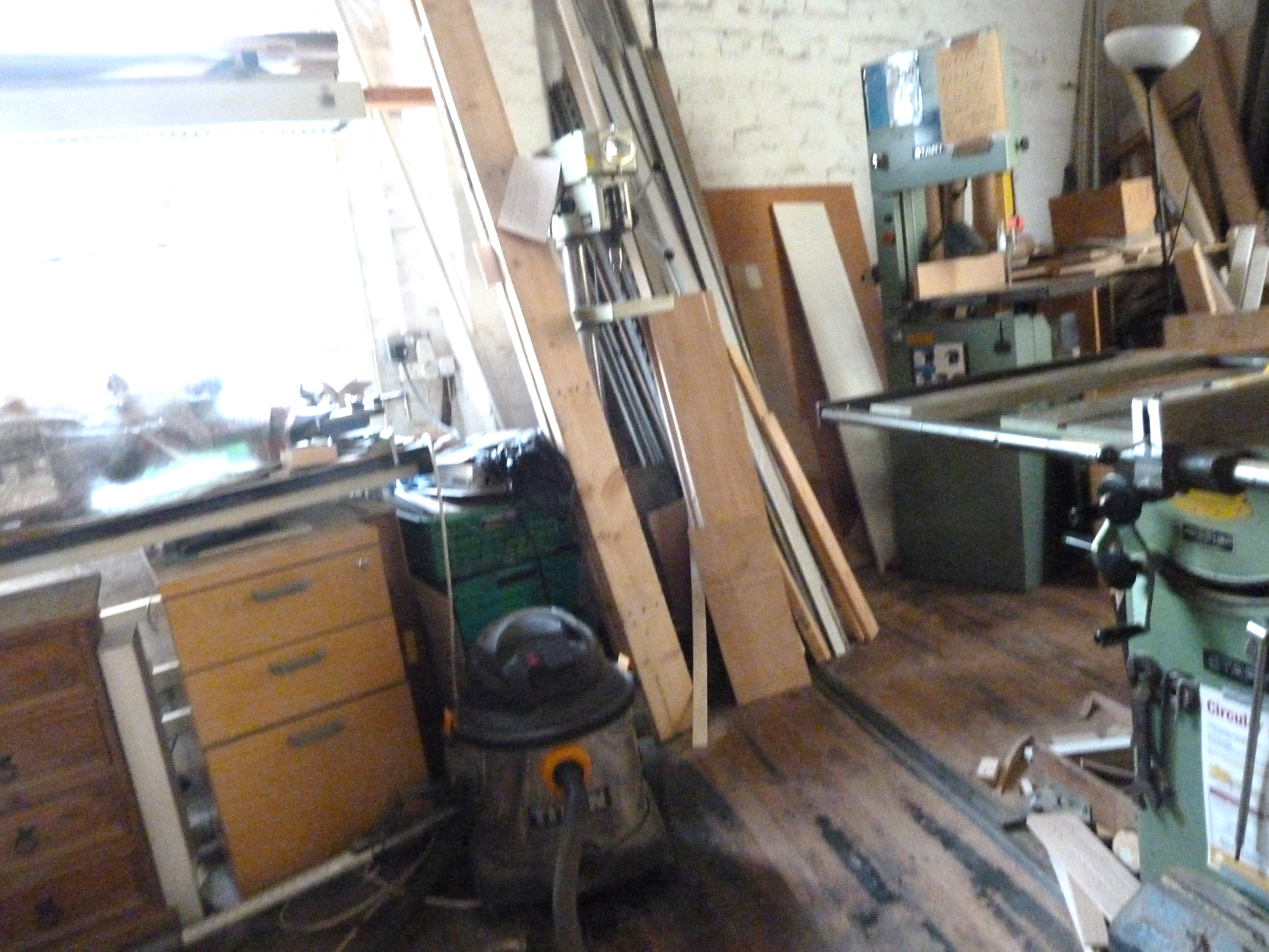 a photo of the wood room