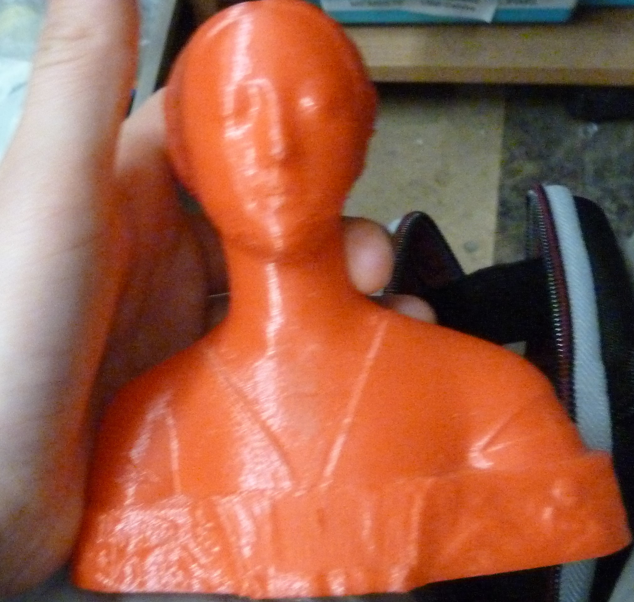 it's a head and neck made by the 3D printer